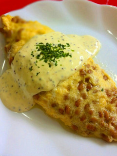 簡単♪とろっとろ♪納豆オムレツ-レシピのメイン写真