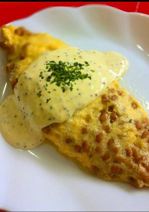 簡単♪とろっとろ♪納豆オムレツ-レシピのメイン写真
