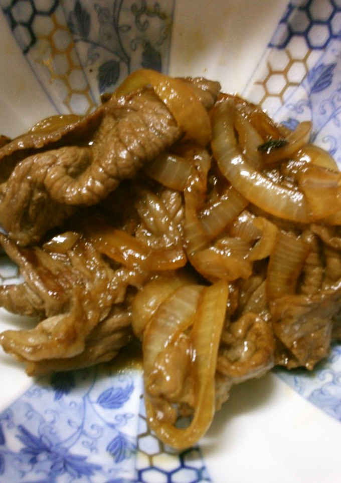 早い！ 牛肉 玉ねぎの 焼肉風 甘辛炒め-レシピのメイン写真