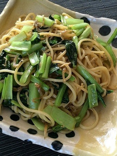 小松菜とじゃこのお醤油パスタ-レシピのメイン写真