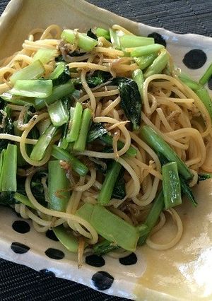 小松菜とじゃこのお醤油パスタ-レシピのメイン写真