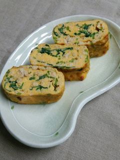 味付けいらず!三つ葉とそぼろの卵焼き-レシピのメイン写真