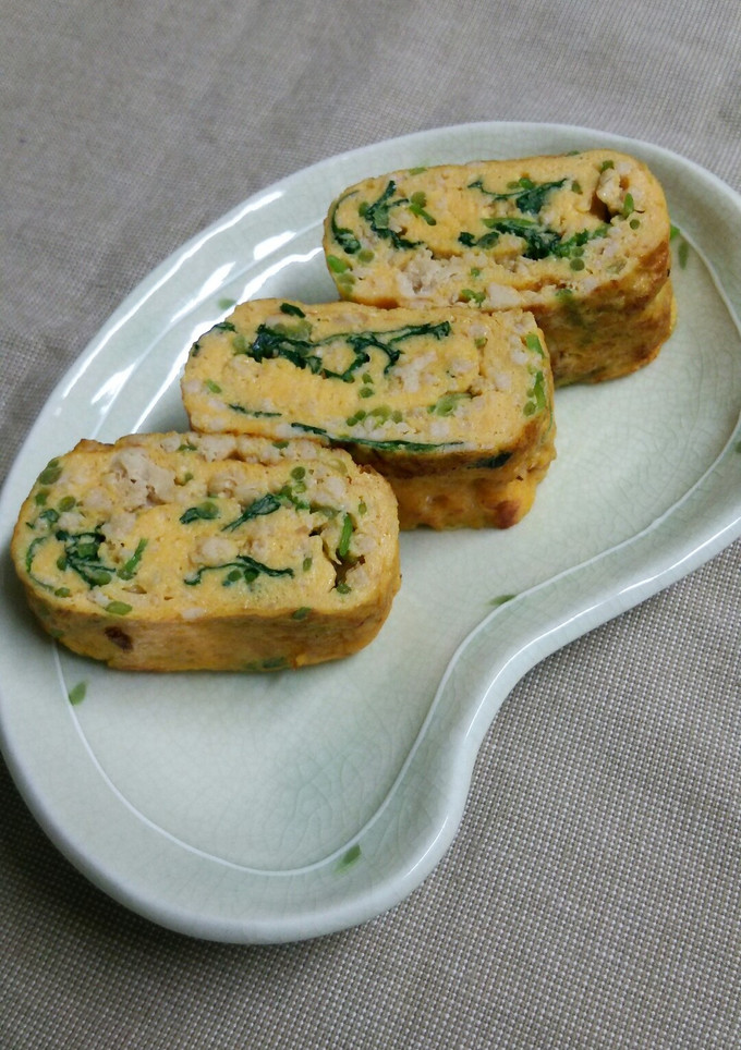 味付けいらず！三つ葉とそぼろの卵焼き-レシピのメイン写真