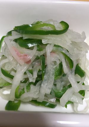 大根とピーマンの簡単酢の物☆-レシピのメイン写真