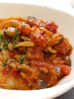 鶏もも肉のカレー風トマト煮込み丼-レシピのメイン写真