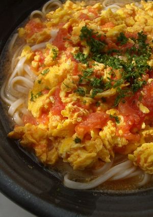 トマトうどん-レシピのメイン写真