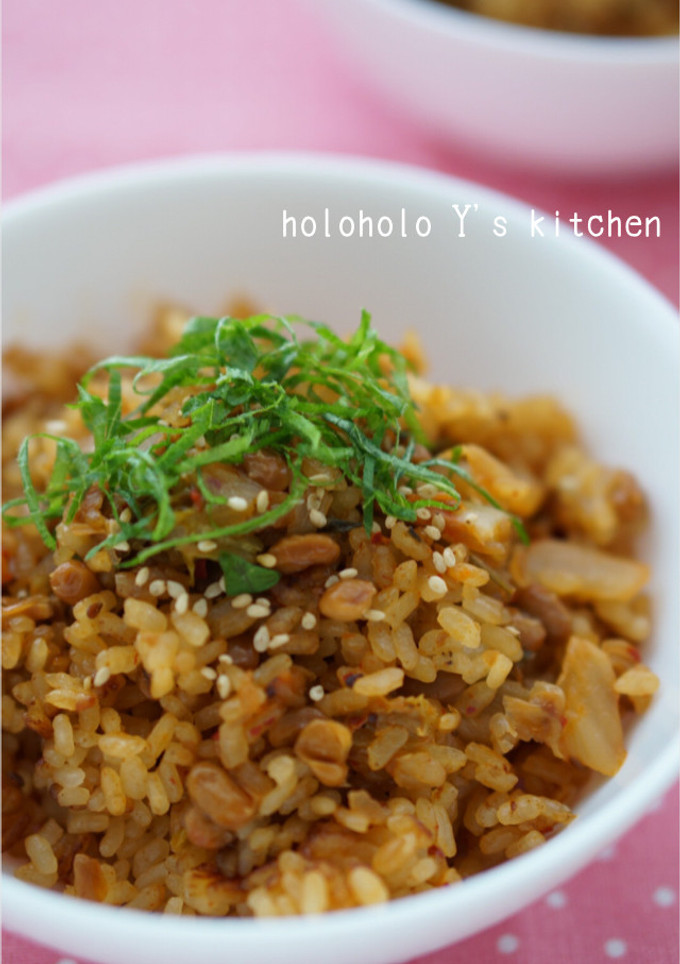 納豆とキムチの炊き込みご飯-レシピのメイン写真