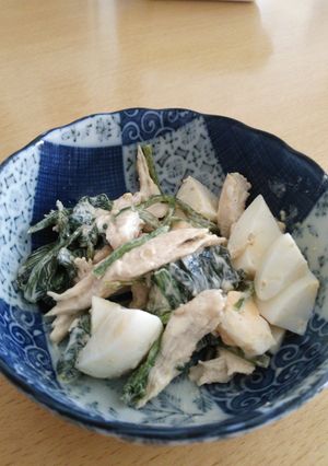 ほうれん草とささみとゆで玉子のサラダ-レシピのメイン写真