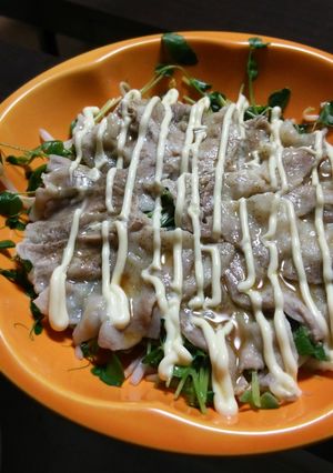 豚肉×もやし×豆苗の簡単レンチン蒸し-レシピのメイン写真