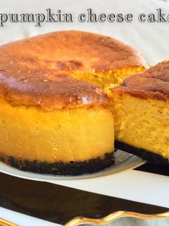 ハロウィン♡簡単濃厚かぼちゃチーズケーキ-レシピのメイン写真