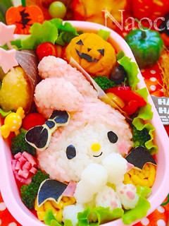 キャラ弁★ハロウィンマイメロディ全身立体-レシピのメイン写真