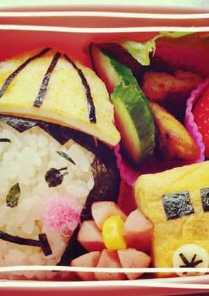 キャラ弁？ 幼稚園ｶﾞﾝﾊﾞﾚお弁当♪-レシピのメイン写真