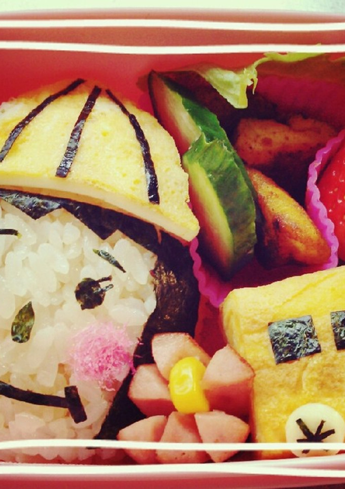 キャラ弁？ 幼稚園ｶﾞﾝﾊﾞﾚお弁当♪-レシピのメイン写真