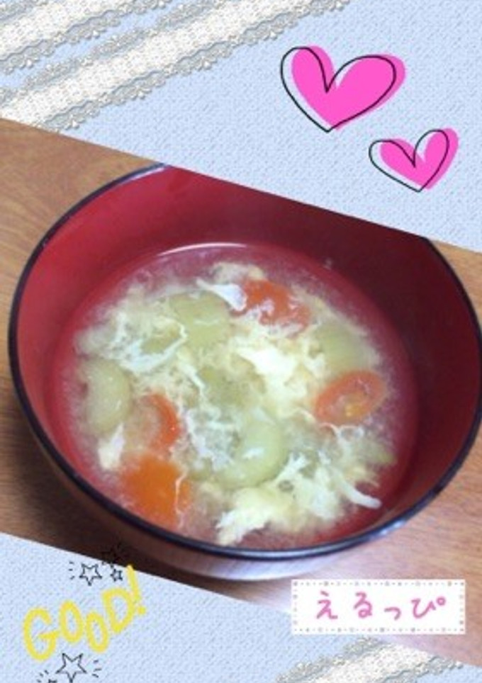ナスと卵スープ。ナスの大量消費に☆-レシピのメイン写真