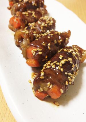 ゴボウと人参の肉巻きんぴら-レシピのメイン写真
