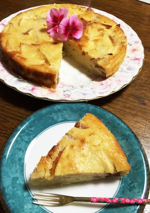 りんごとバナナのヨーグルトのケーキ-レシピのメイン写真