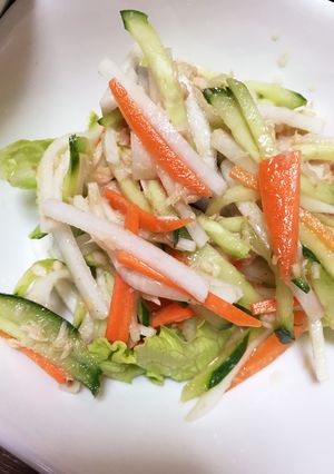 千切り野菜とツナのさっぱりサラダ-レシピのメイン写真