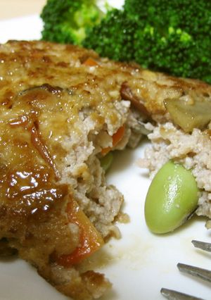 ひたし豆と豆腐の野菜たっぷりハンバーグ-レシピのメイン写真