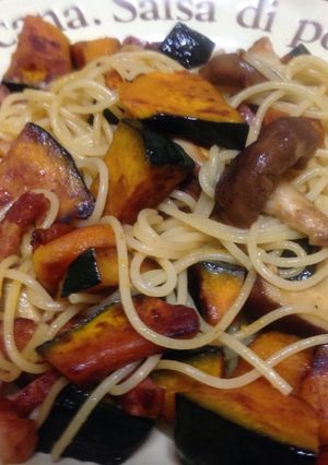 カボチャの和風パスタ-レシピのメイン写真
