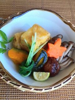 揚げ出し豆腐の彩りあんかけ!-レシピのメイン写真