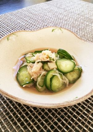 ☆小ネタ☆きゅうりとホタテの酢の物-レシピのメイン写真
