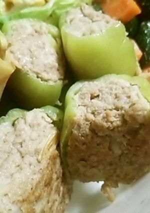 お弁当にも♡レンジで簡単ピーマンの肉詰め-レシピのメイン写真