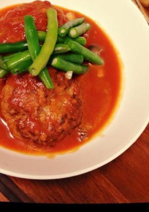 お豆腐入り煮込みハンバーグ＊覚書-レシピのメイン写真