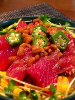 納豆マグロ丼-レシピのメイン写真