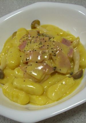 カルボナーラ風☆簡単ニョッキ♪-レシピのメイン写真