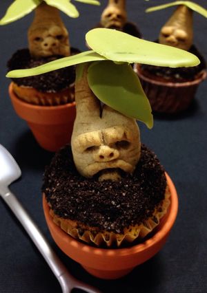 ハロウィン✴︎マンドレイクカップケーキ-レシピのメイン写真