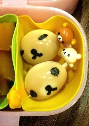 キャラ弁 うずらの卵でリラックマ-レシピのメイン写真