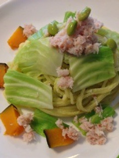 枝豆とカニのパスタ-レシピのメイン写真