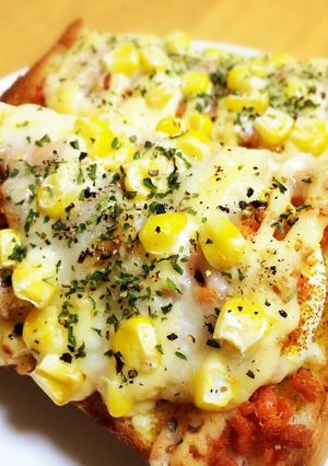 朝食に♫鮭マヨコーンのカレー風味トースト-レシピのメイン写真