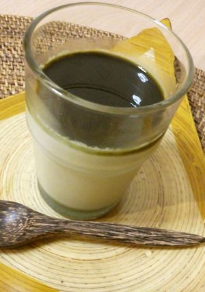抹茶ソースで食べる抹茶プリン-レシピのメイン写真