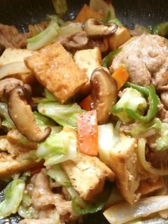 ご飯に合う☆厚揚げと肉野菜の味噌炒め-レシピのメイン写真