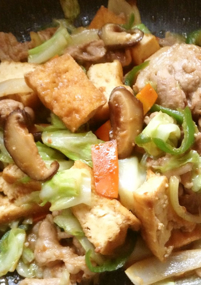 ご飯に合う☆厚揚げと肉野菜の味噌炒め-レシピのメイン写真