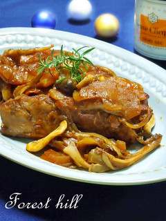 豚肉のワイン煮~りんご&きのこと共に~-レシピのメイン写真