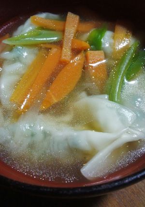 寒い日に♡　～スープ餃子～-レシピのメイン写真
