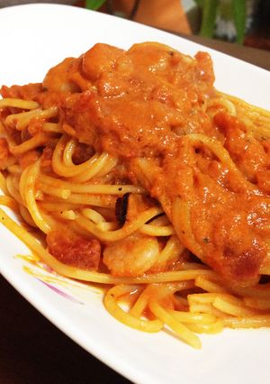エビのトマトクリームパスタ♪-レシピのメイン写真