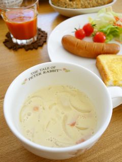 簡単・玉ねぎたっぷりの豆乳スープ♪-レシピのメイン写真