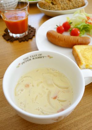 簡単・玉ねぎたっぷりの豆乳スープ♪-レシピのメイン写真