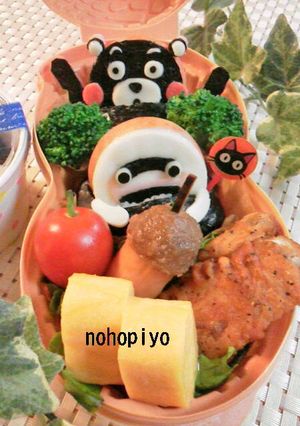 キャラ弁 妖怪ウォチ&くまもん-レシピのメイン写真