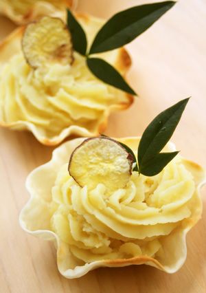 餃子の皮deさわやかさつまいもモンブラン-レシピのメイン写真