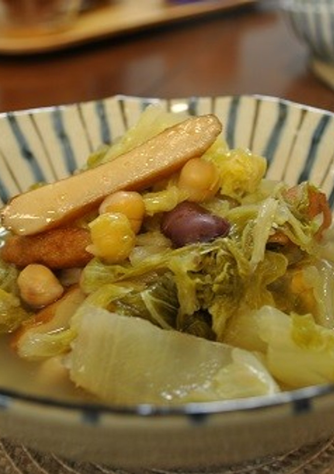 白菜とお豆のあっさり煮-レシピのメイン写真