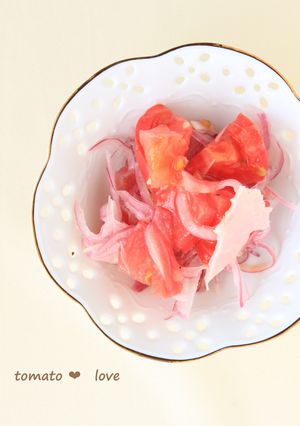 野菜不足解消♪玉ねぎ＆トマトのマリネ-レシピのメイン写真