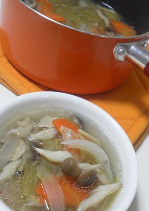 ちょっぴり秋味!野菜たっぷり豚スープ-レシピのメイン写真