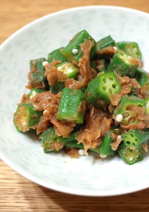お弁当に！簡単・おくらの梅おかか和え-レシピのメイン写真