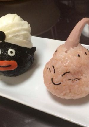 ドラゴンボールキャラ弁 魔人ブウとポポ-レシピのメイン写真