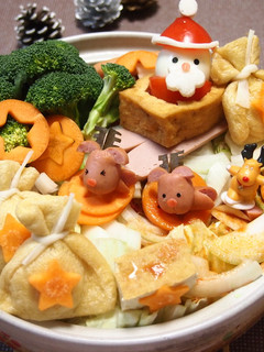 デコ鍋☆カゴメ甘熟トマト鍋★クリスマス★-レシピのメイン写真