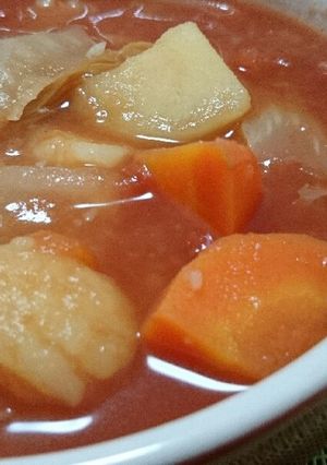 圧力鍋で簡単！白菜のトマトスープ-レシピのメイン写真